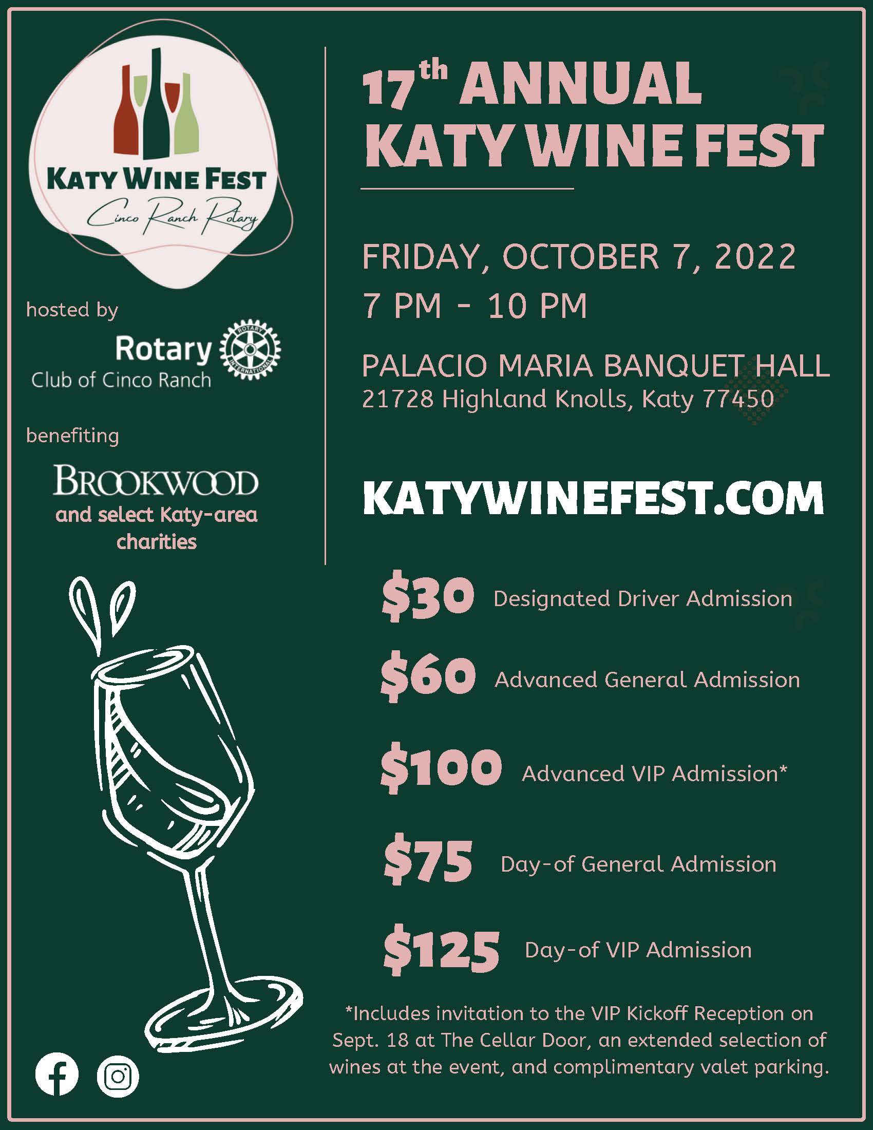 Gøre mit bedste hud Fordøjelsesorgan Katy Wine Fest – Benefiting Brookwood - The Brookwood Community